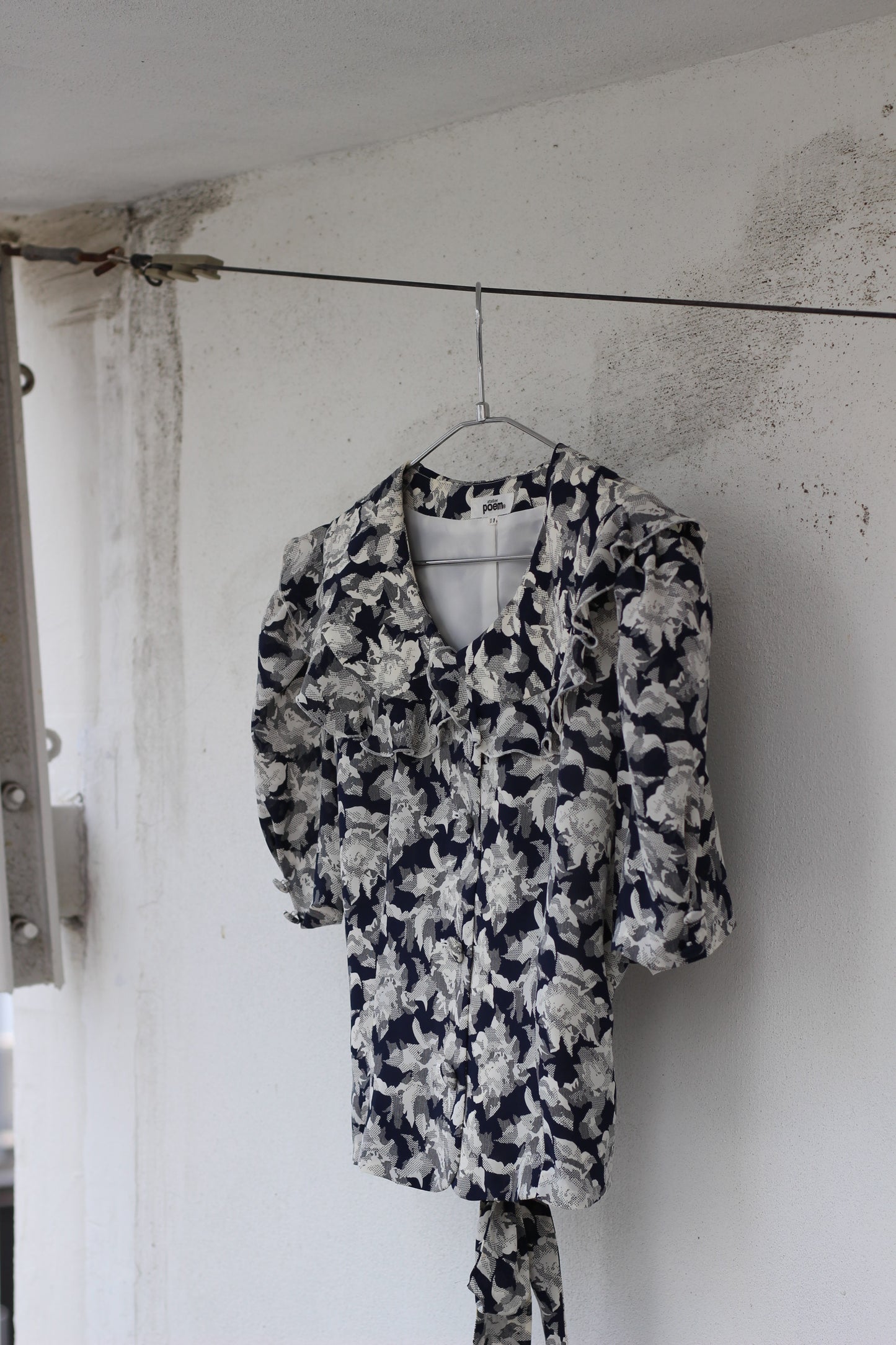 Vintage Black Flower Short Sleeve Blouse x6点