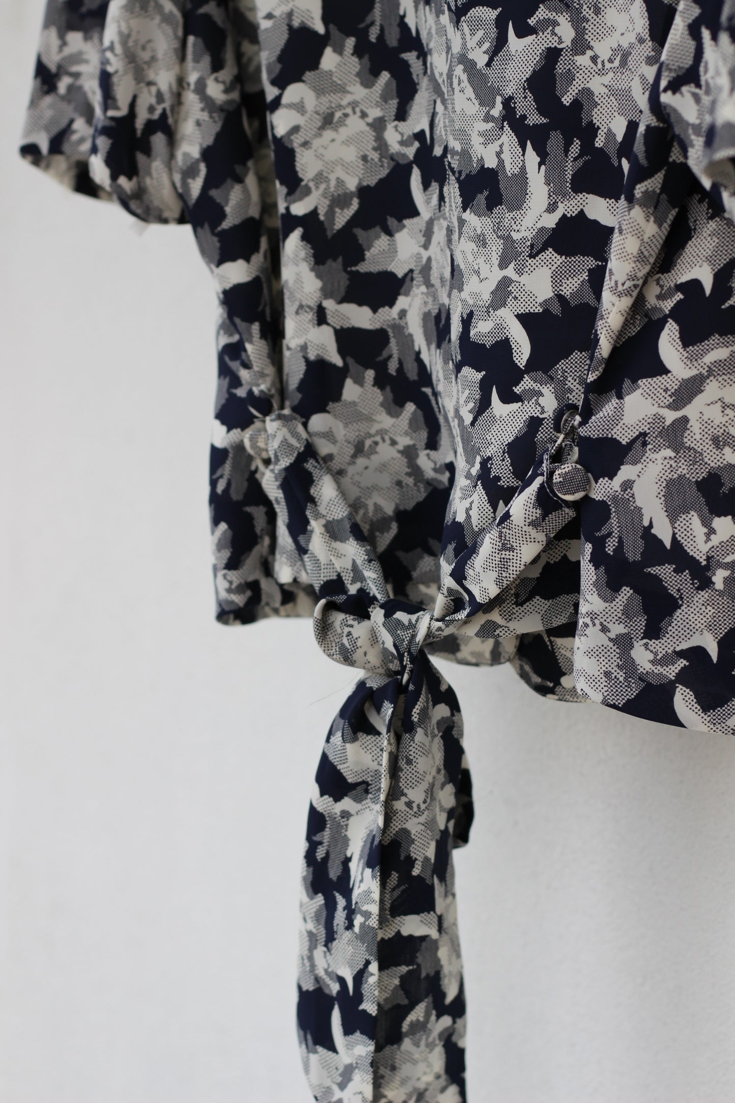 Vintage Black Flower Short Sleeve Blouse x6点