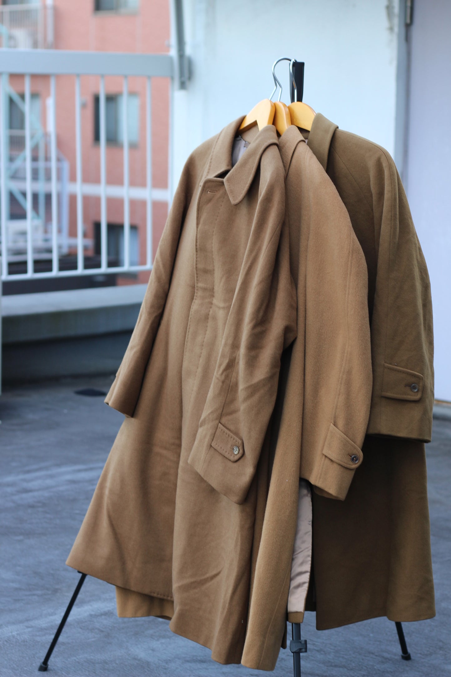 Men's Vintage Made In Italy & Uk Scotland 100% Cashmere Camel & Navy Coatx4点