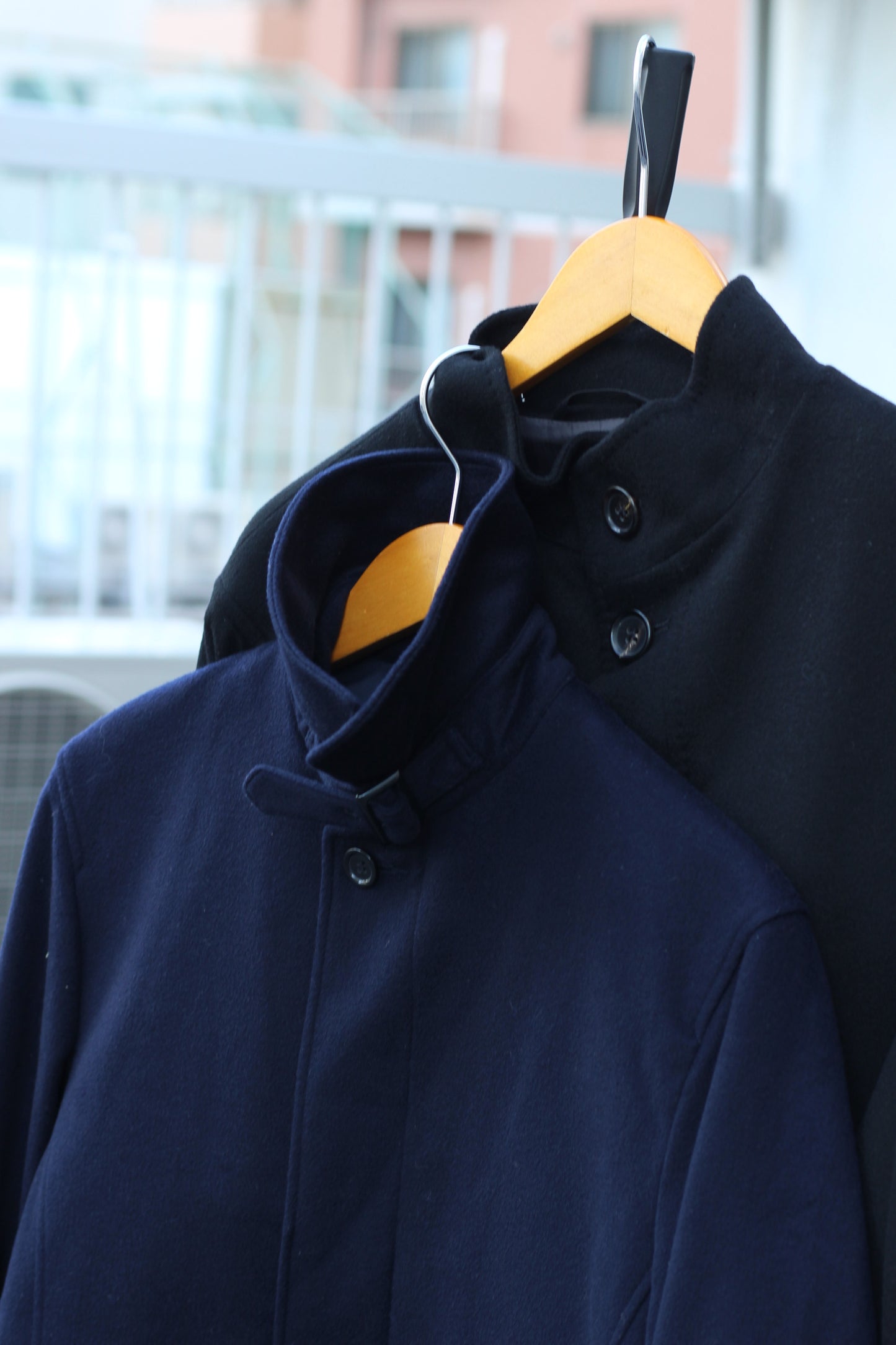 Men's 100% Cashmere Chin Strap Coat x2点