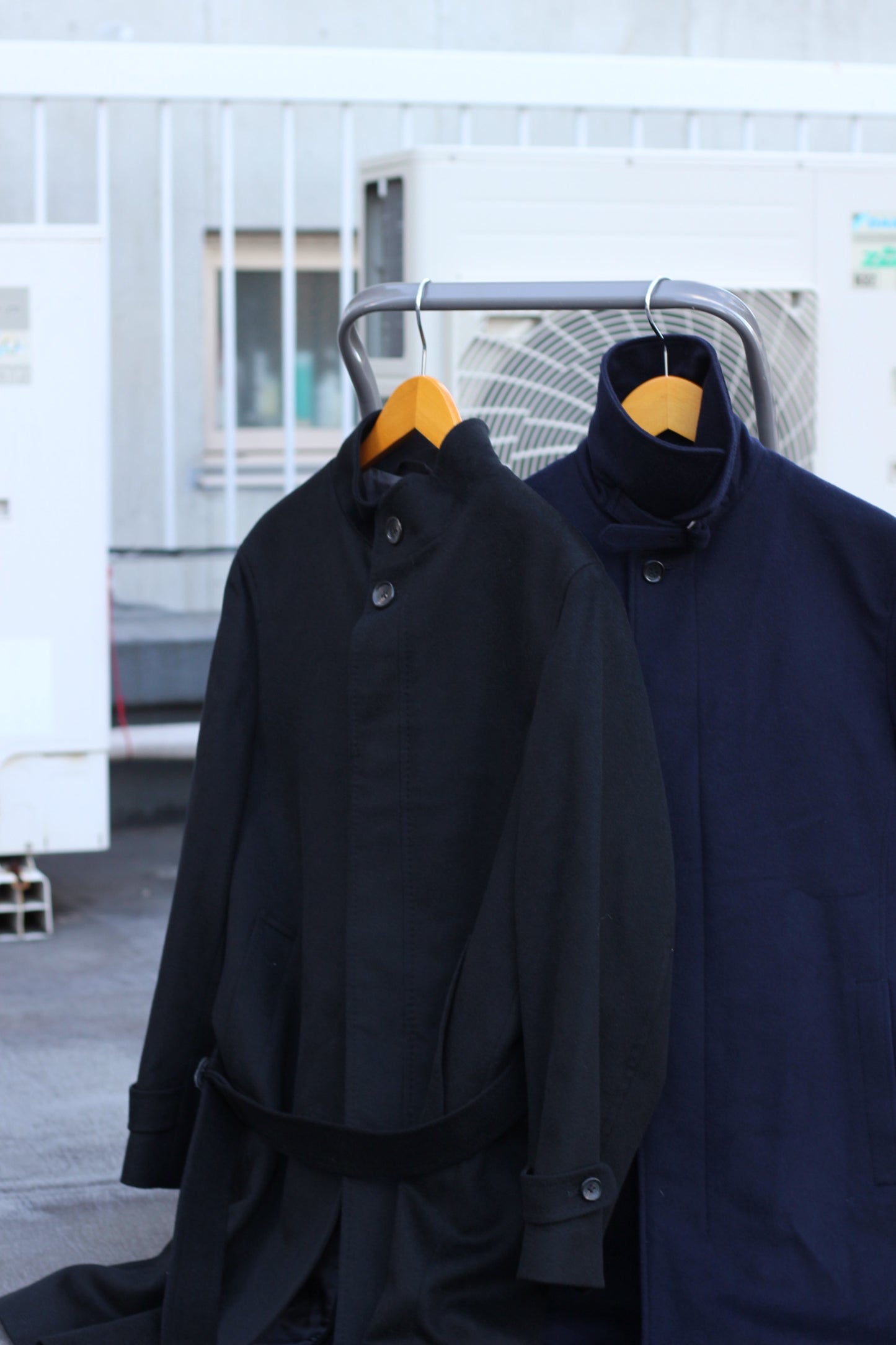 Men's 100% Cashmere Chin Strap Coat x2点