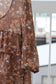 Vintage Brown Flower Short Sleeve Blouse x5点