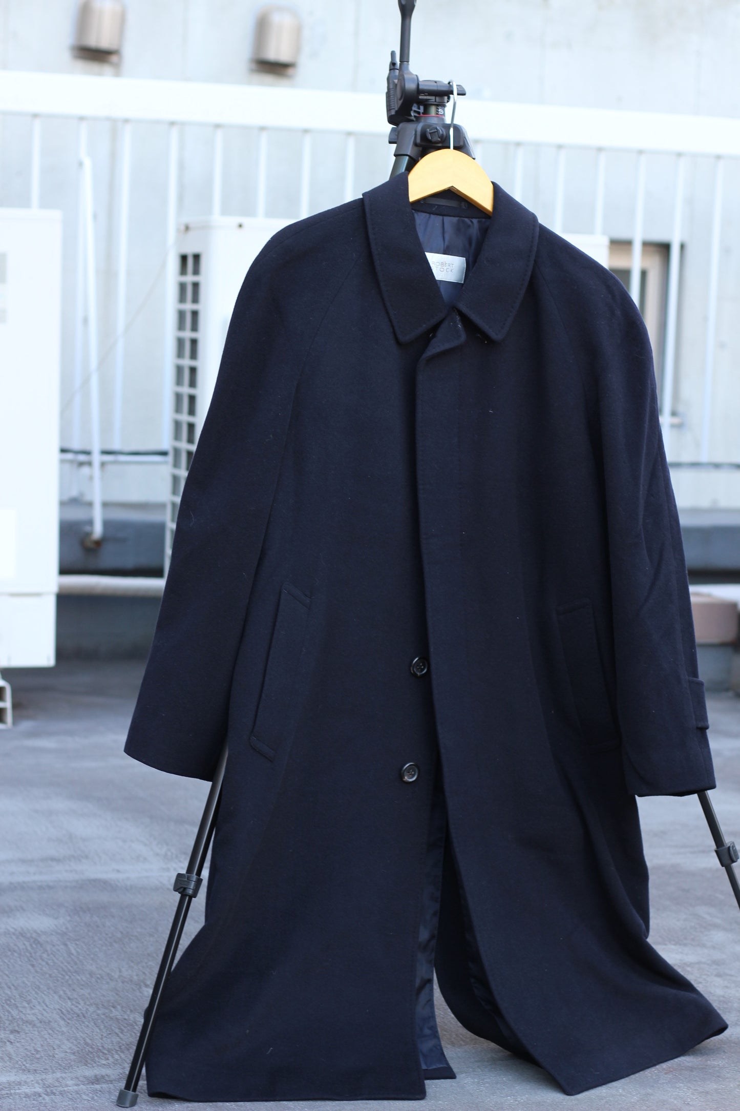 Men's Navy 100% Cashmere Long Coat x2点