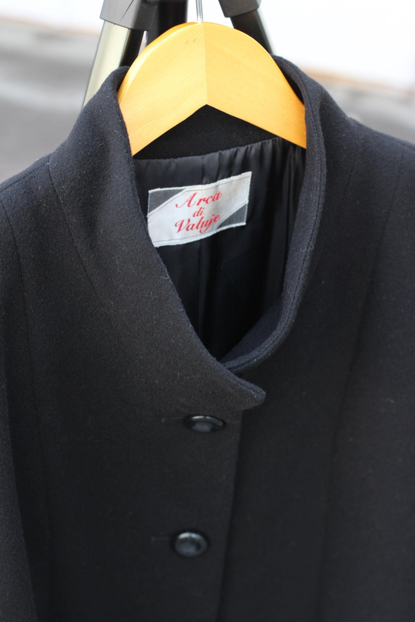 Women's 100% Cashmere Black Coat x3点