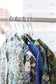 Vintage Blue Green Design Short Sleeve Blouse x7点