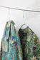 Vintage Blue Green Design Short Sleeve Blouse x7点