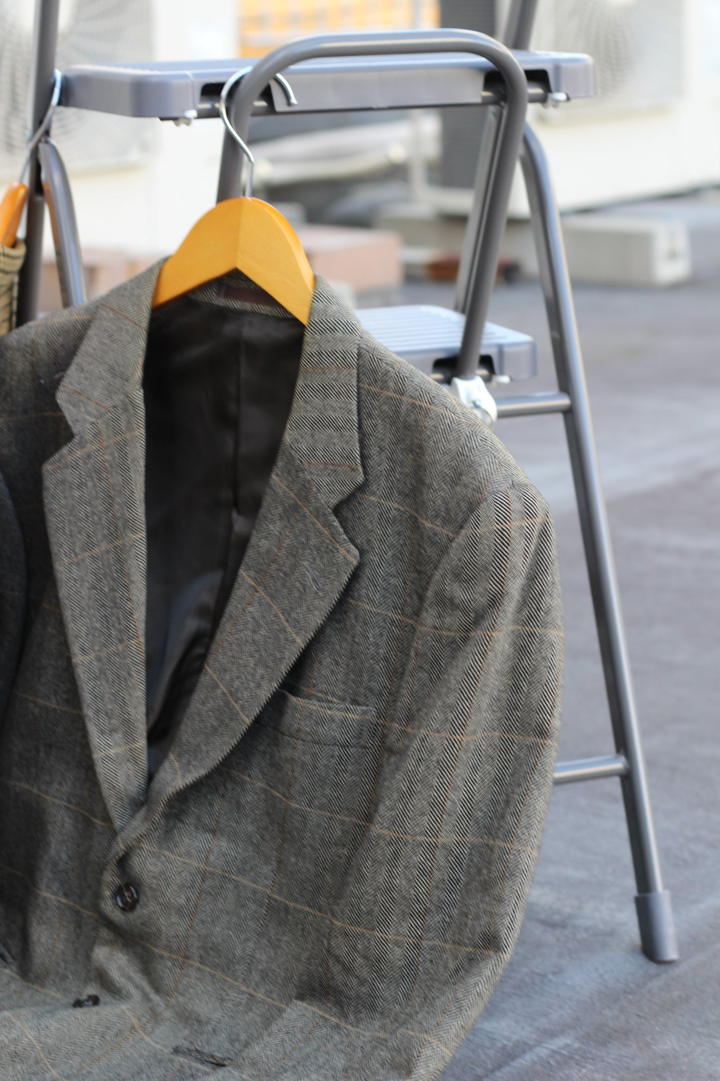 Men's Check Design 100% Cashmere Tailored Jacket x4点