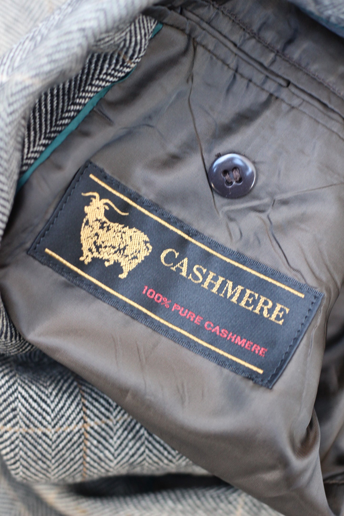 Men's Check Design 100% Cashmere Tailored Jacket x4点