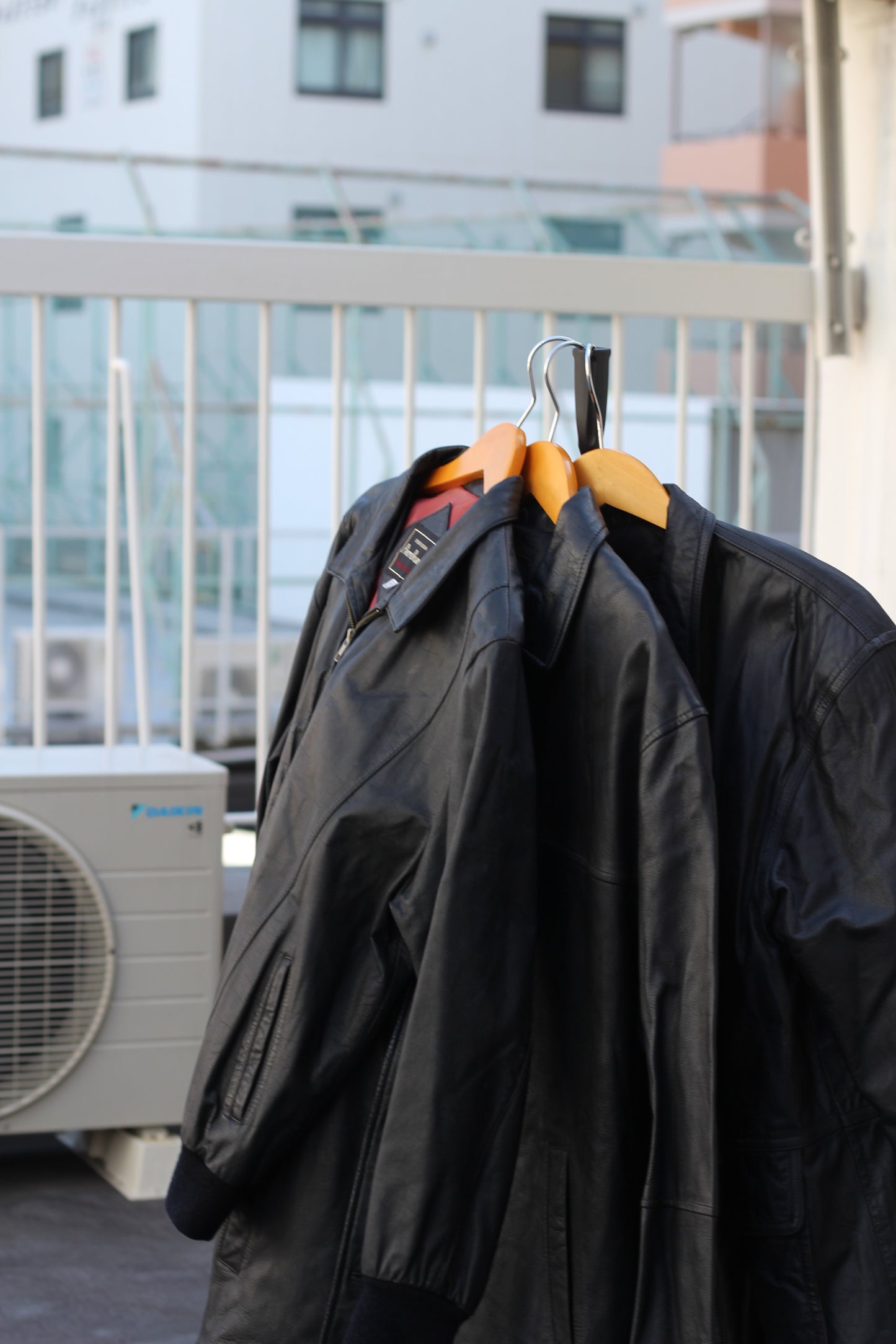 Men's Black Leather Jacketx3点