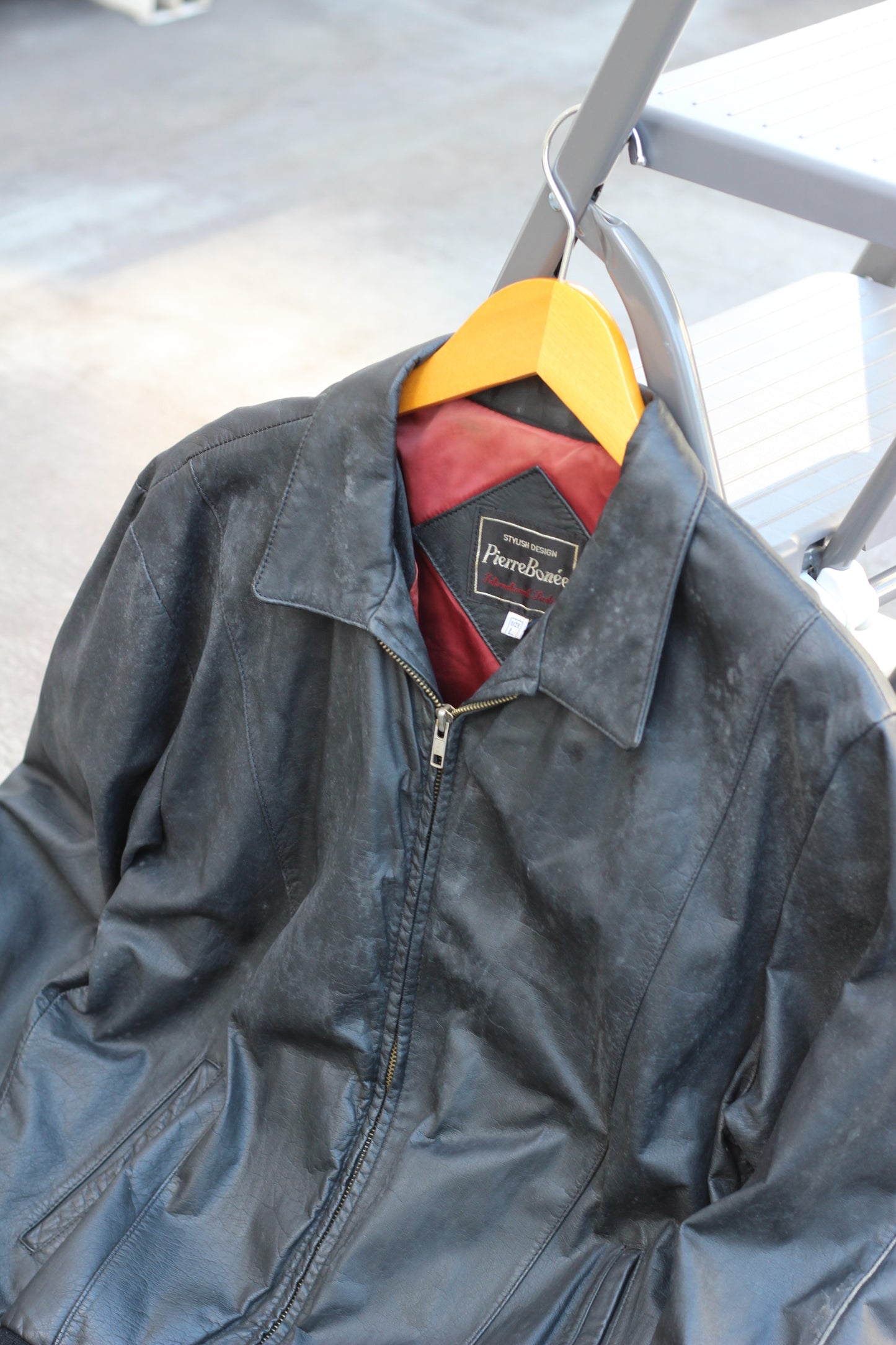 Men's Black Leather Jacketx3点