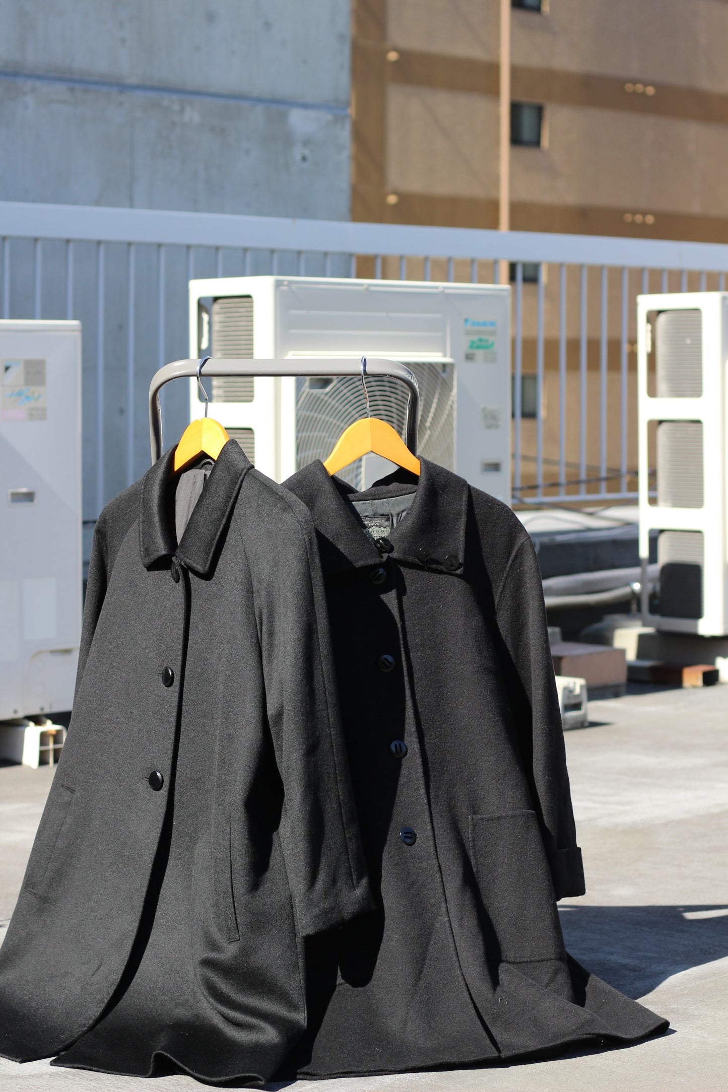 Women's Black Cashmere100% Long Coat x5点