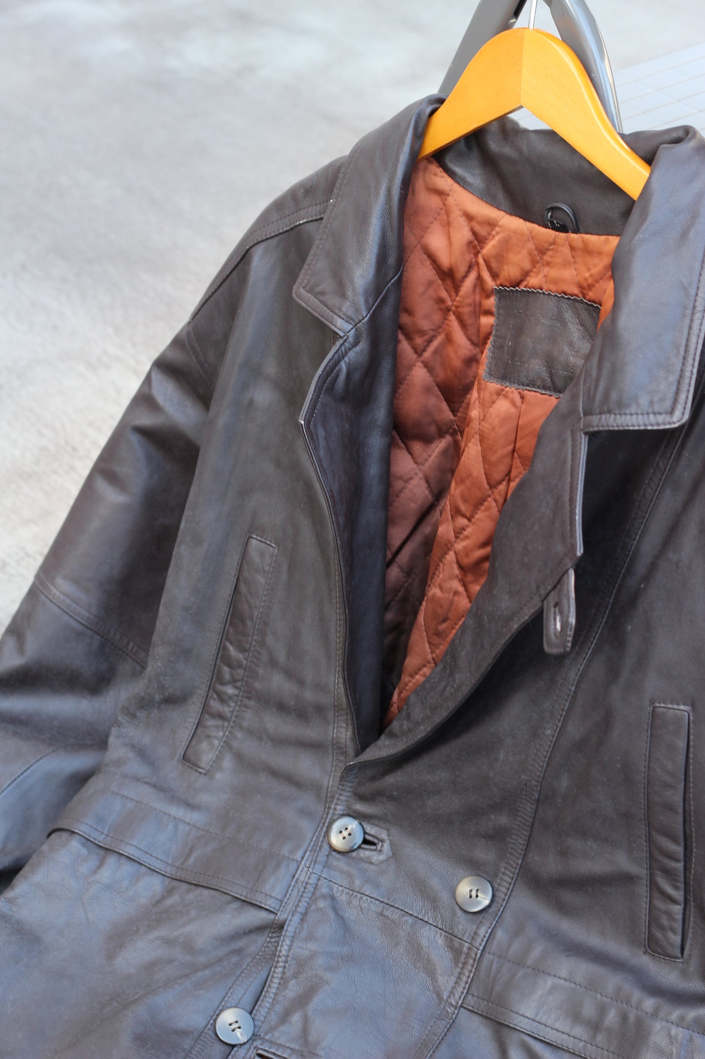 Men's Brown Leather Jacketx2点