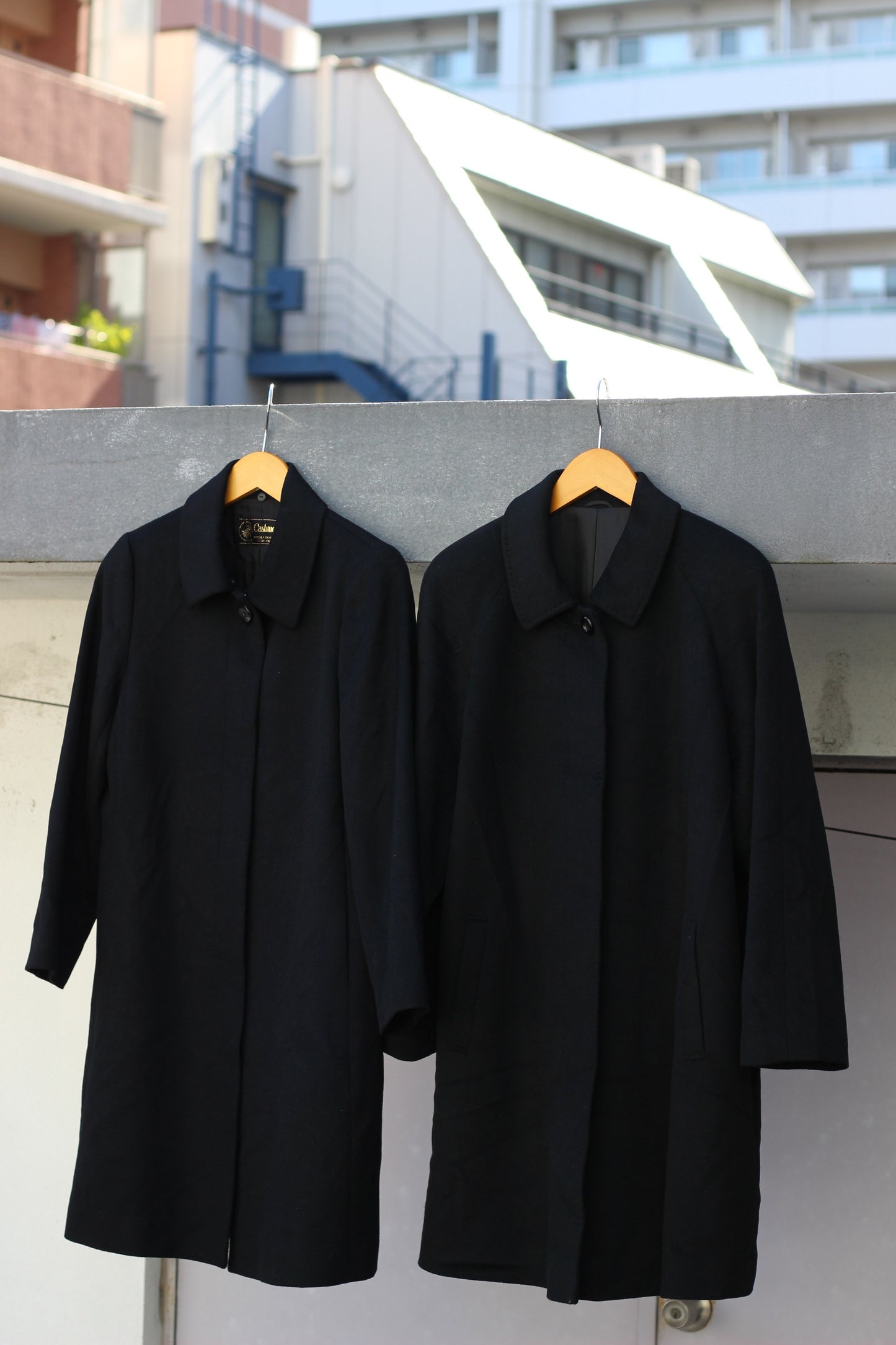 Women's Black Cashmere100% Long Coat x4点