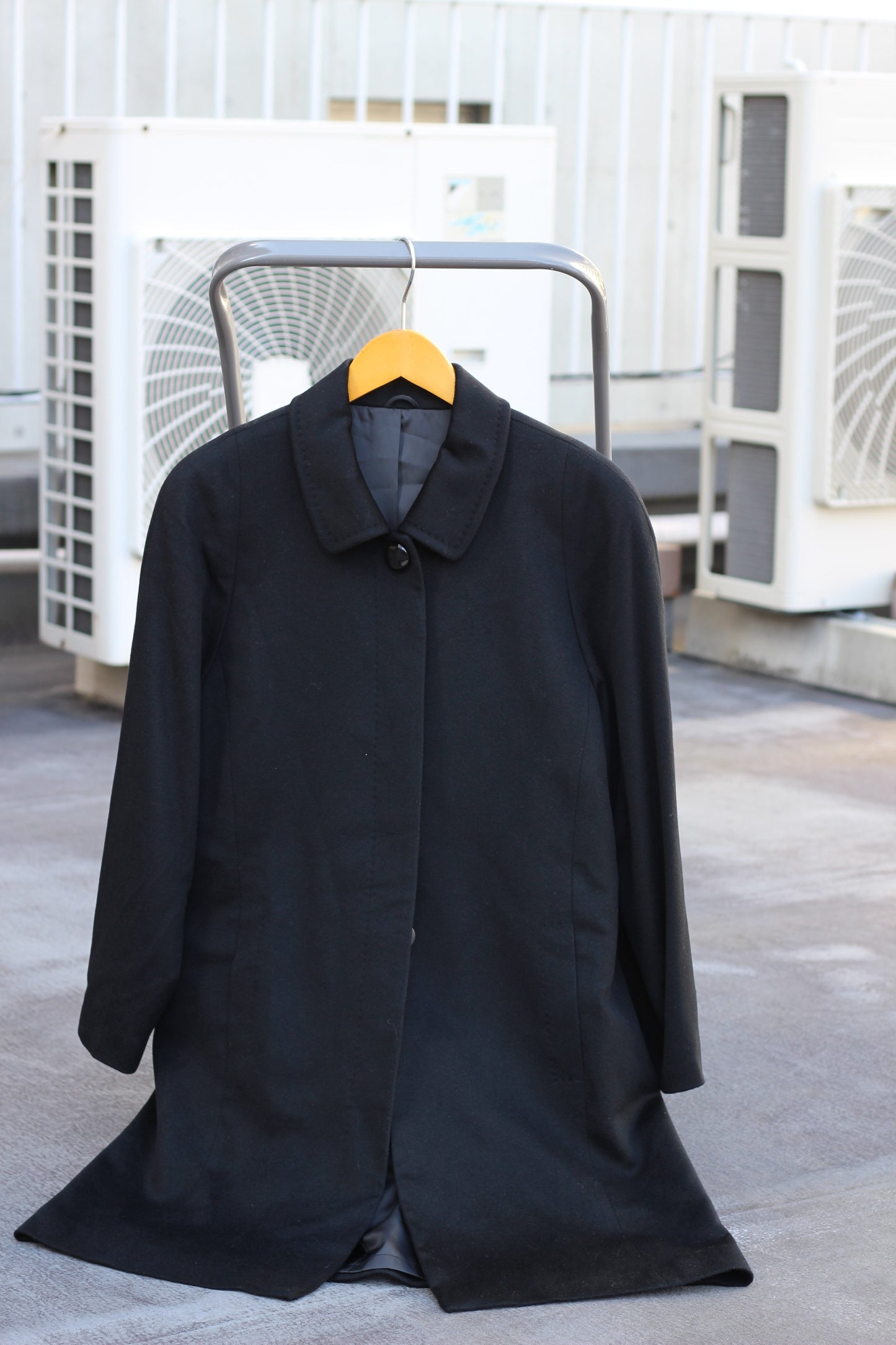 Women's Black Cashmere100% Long Coat x4点