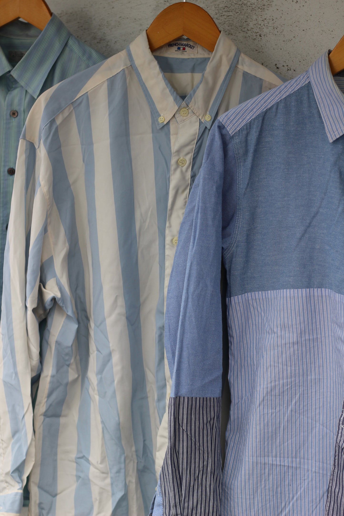 Men's Blue stripe shirt x4点