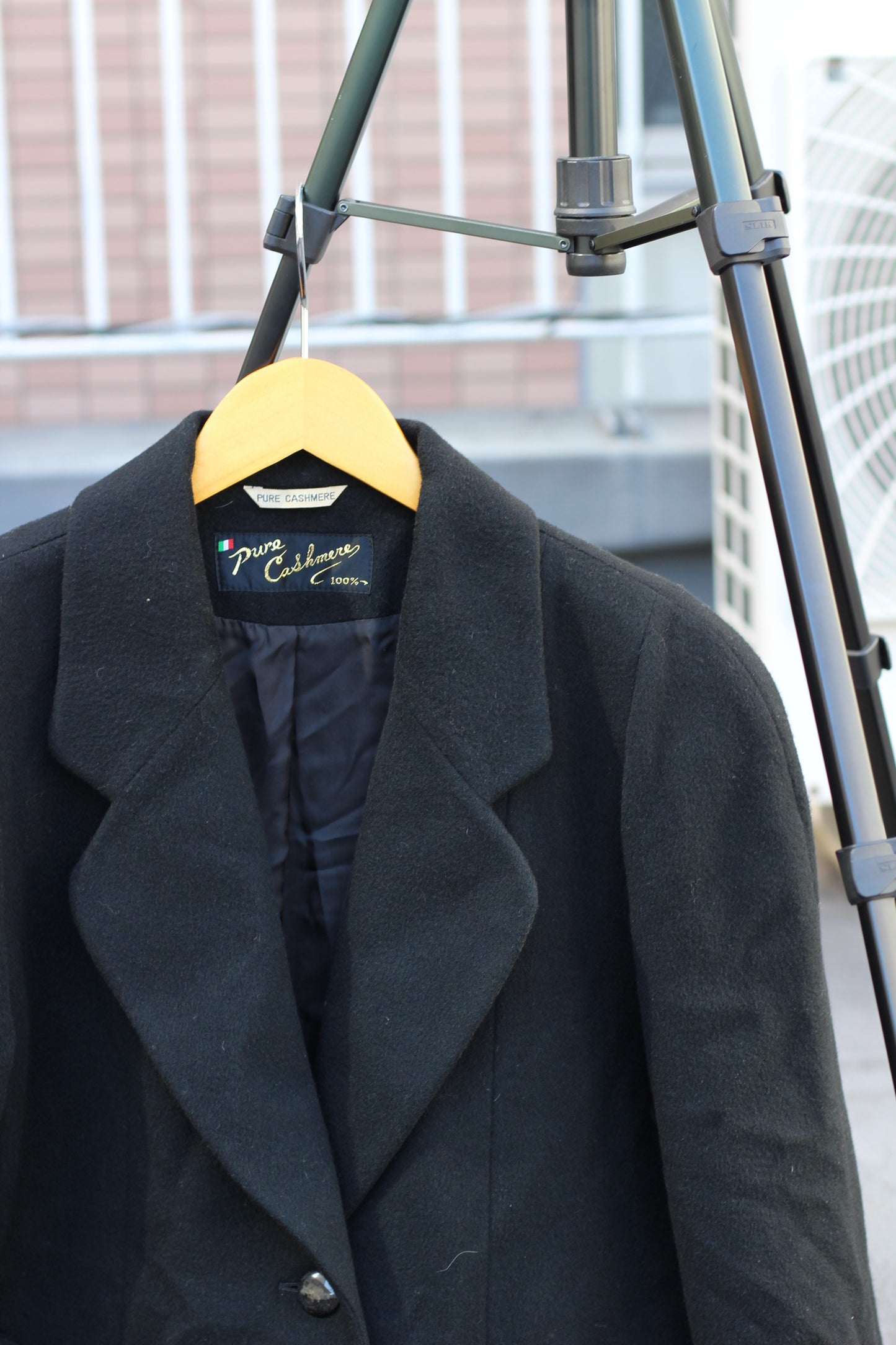 Women's Black Cashmere100% Short Chester Coat x2点