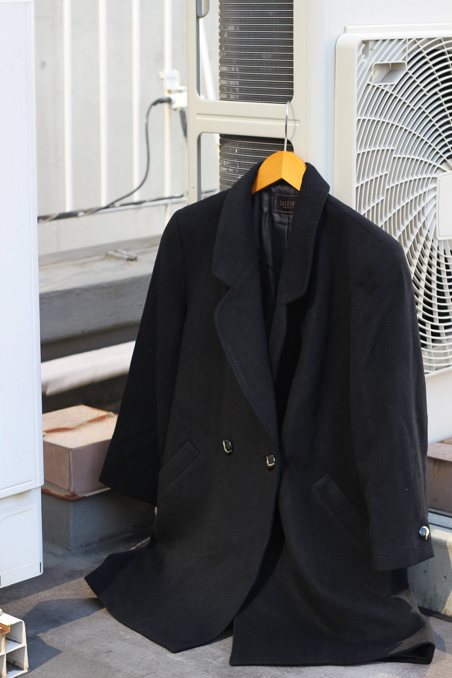 Women's Black Cashmere100% Short Chester Coat x2点