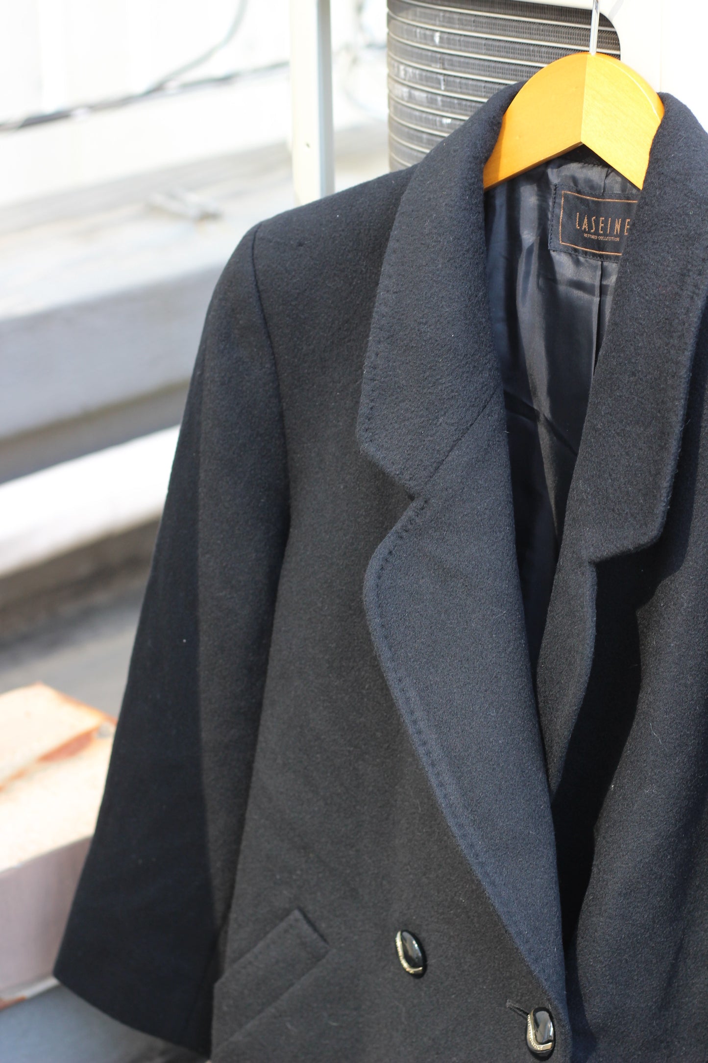 Women's Black Cashmere100% Short Chester Coat x2点