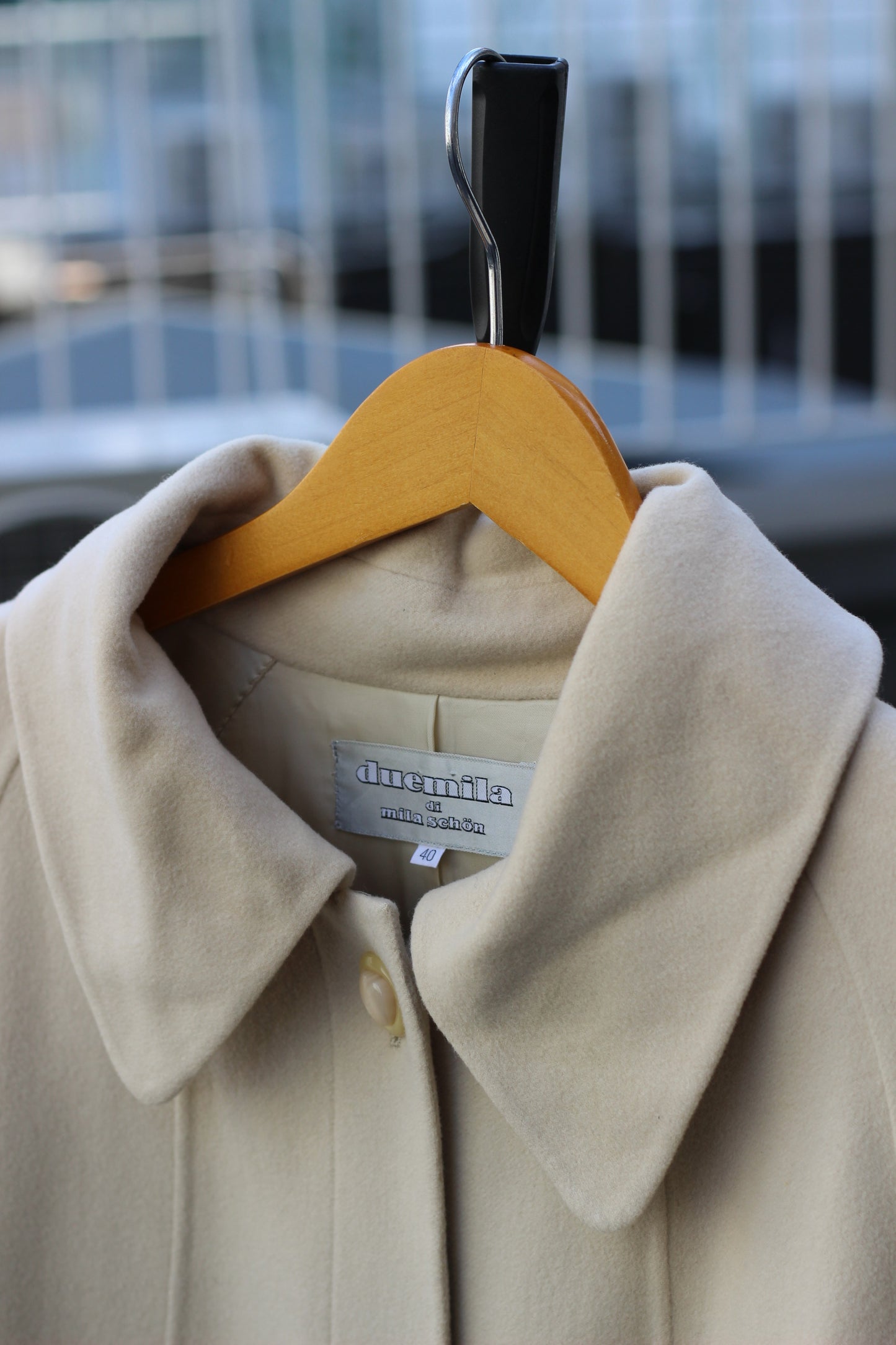 Women's Beige & White Cashmere100% Coat x2点