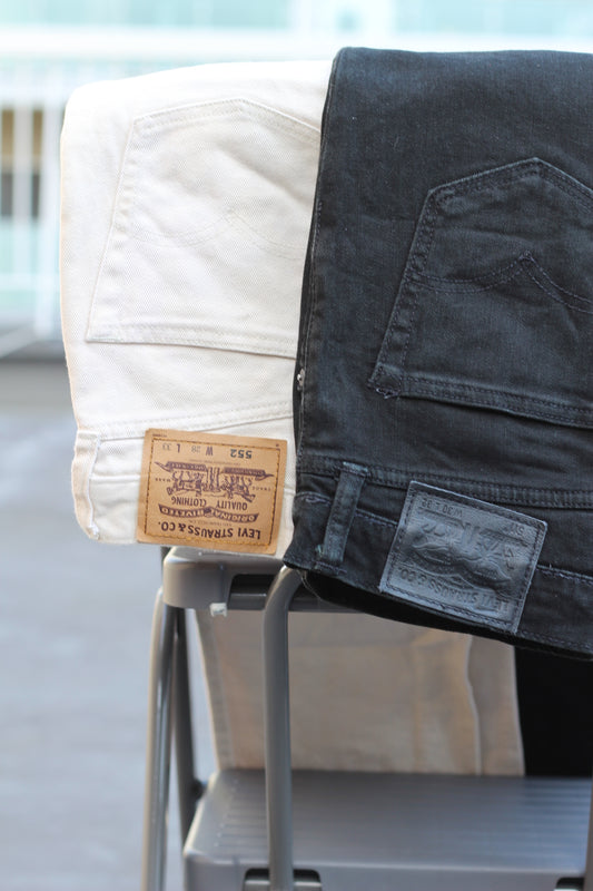 Levi's Black & White Denim Pants x2点