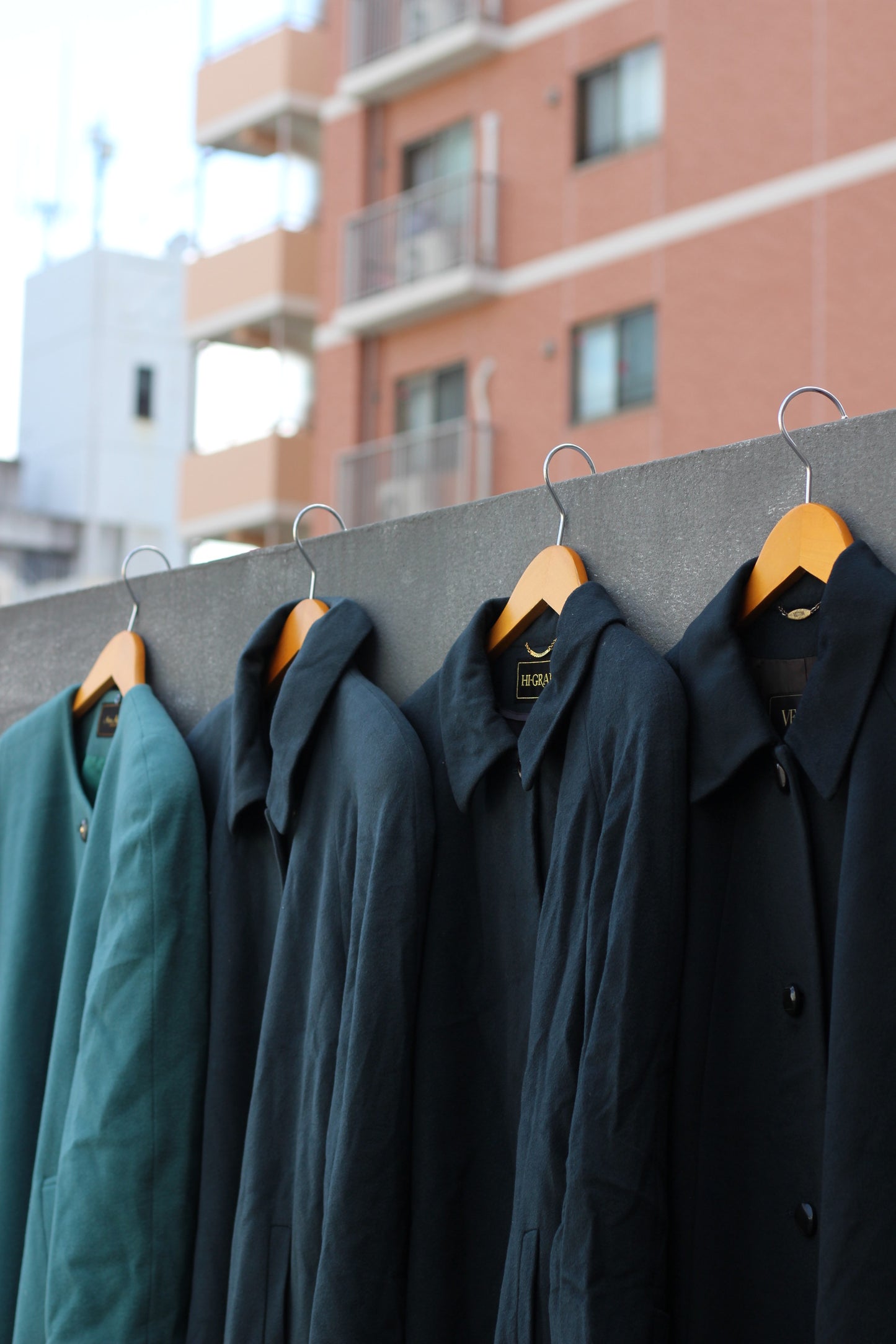 Women's Green Cashmere100% Coat x5点