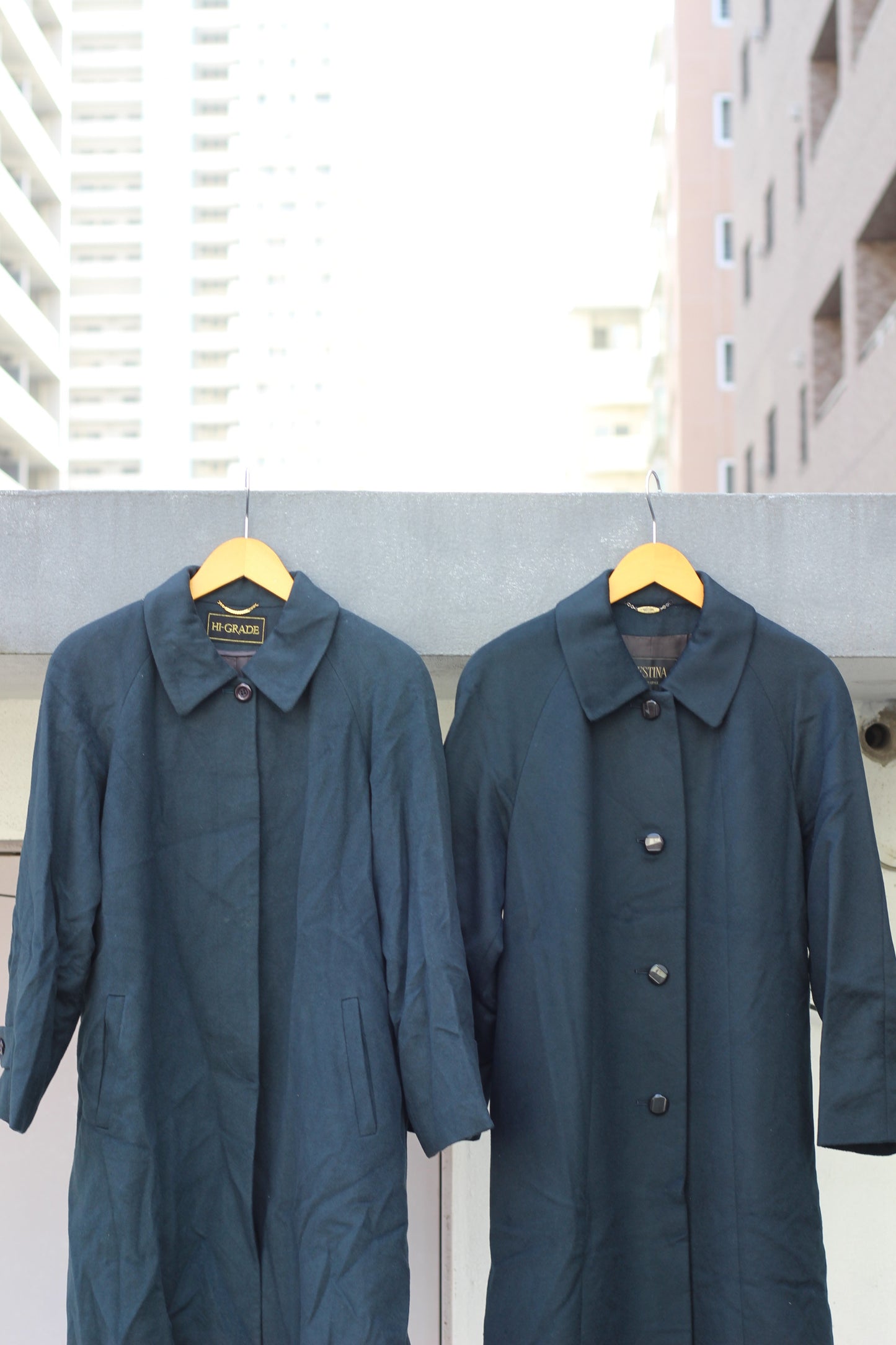 Women's Green Cashmere100% Coat x5点