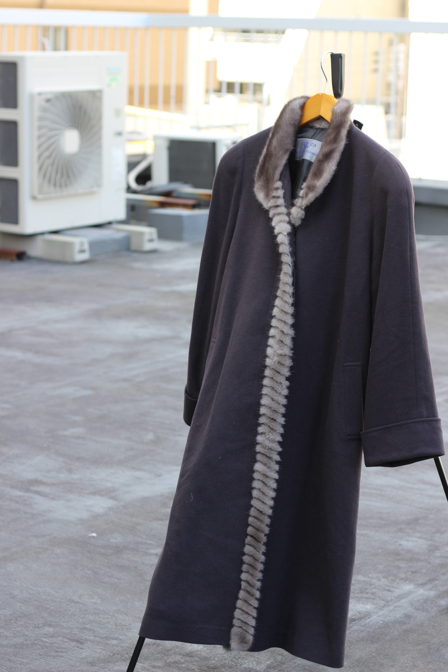 Women's Cashmere100% Fur Collar Coat x2点