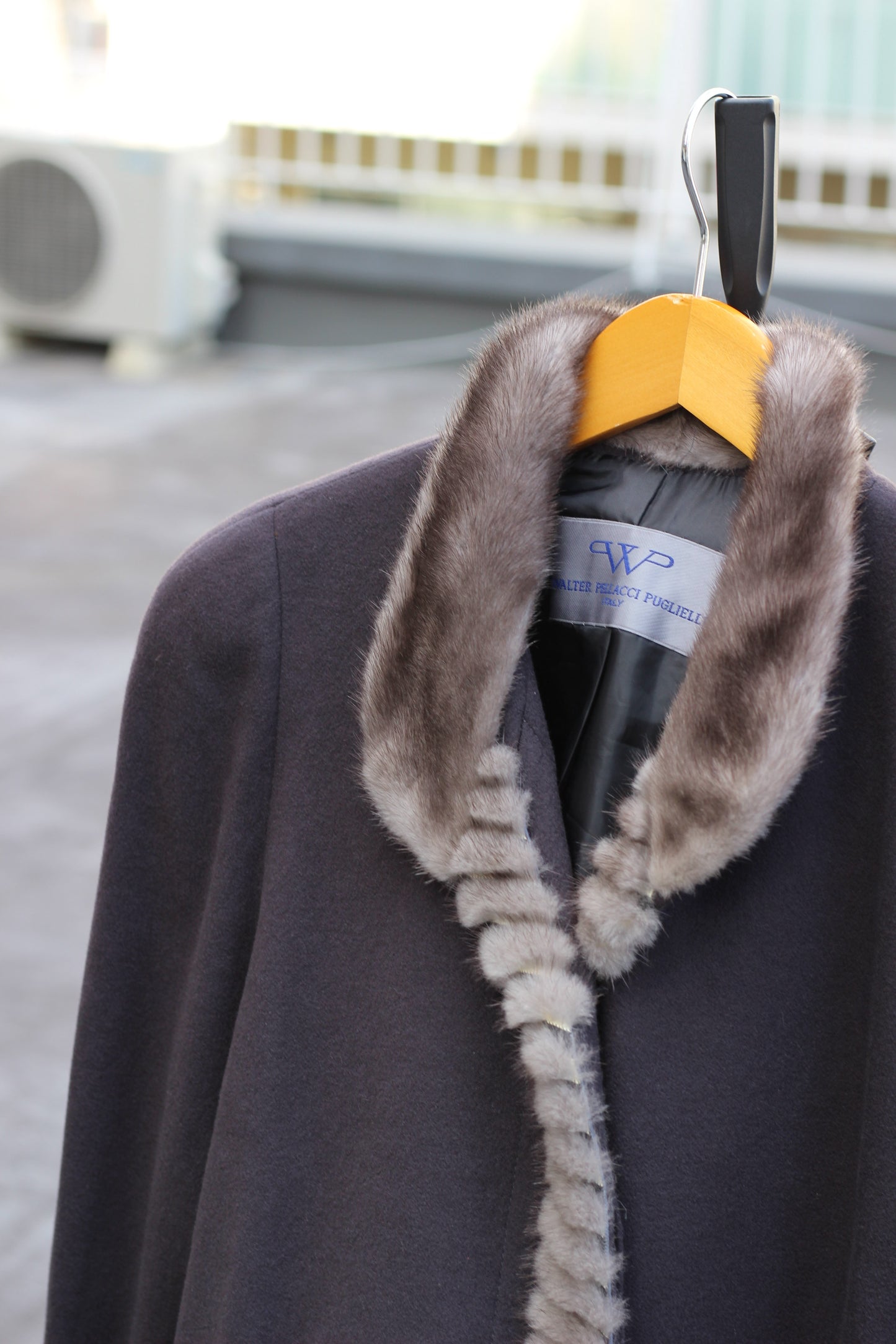 Women's Cashmere100% Fur Collar Coat x2点