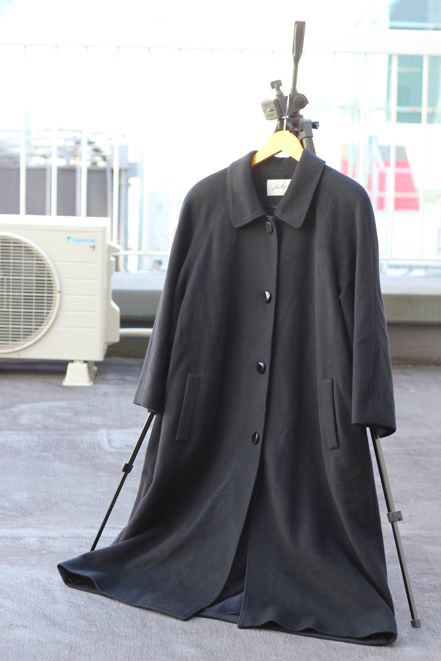 Women's Black Cashmere100% Long Coat x5点
