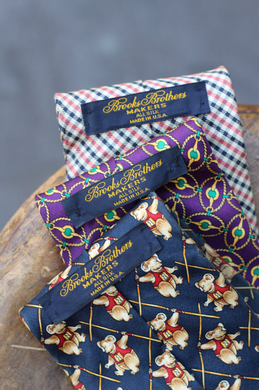 Made in USA Brooks Brothers Tie x3点