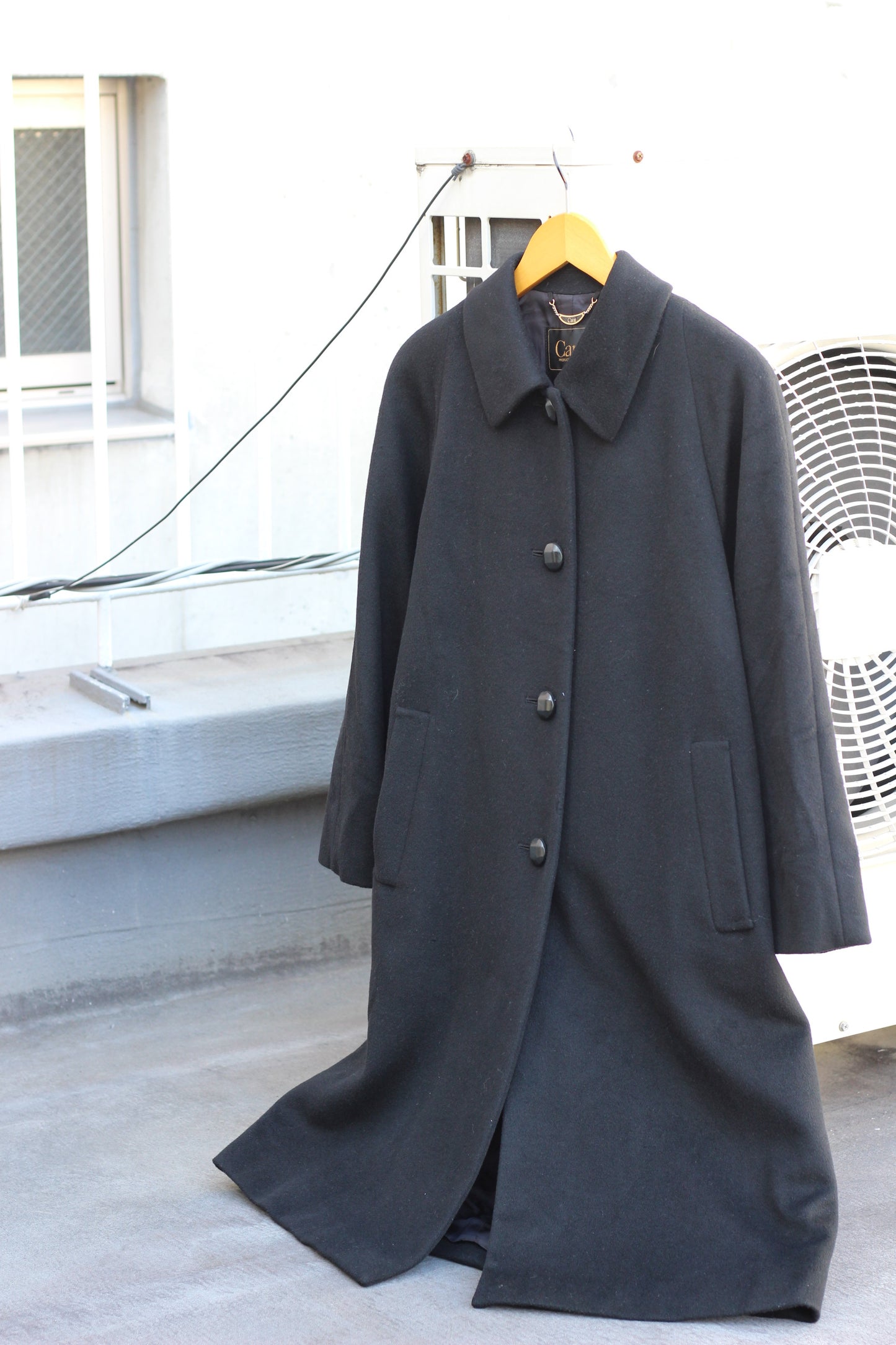 Women's Black Cashmere100% Long Coat x5点