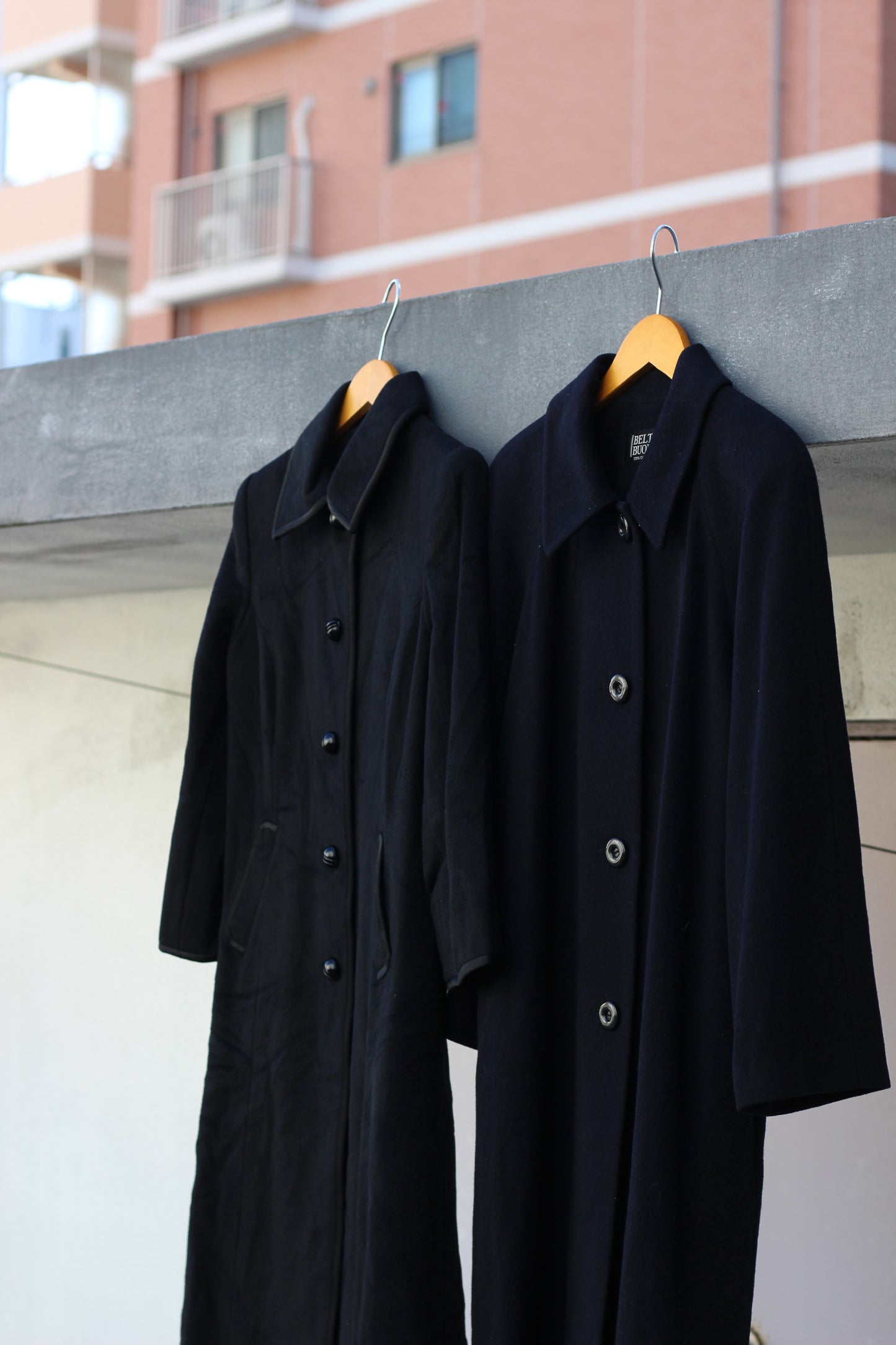 Women's Black Cashmere100% Long Coat x5点
