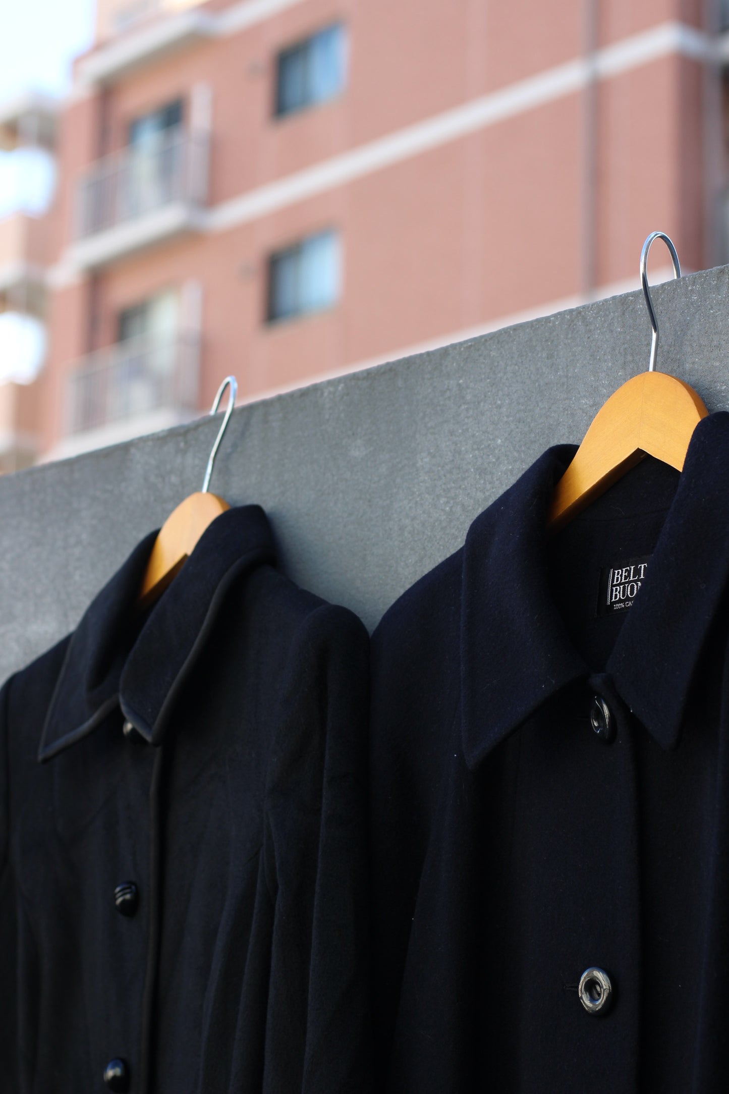 Women's Black Cashmere100% Long Coat x5点