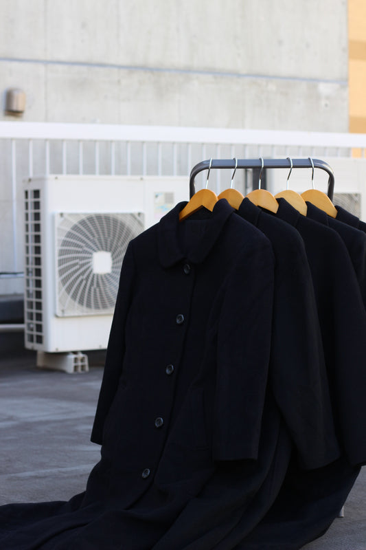 Women's Black Cashmere100% Long Coat x5点