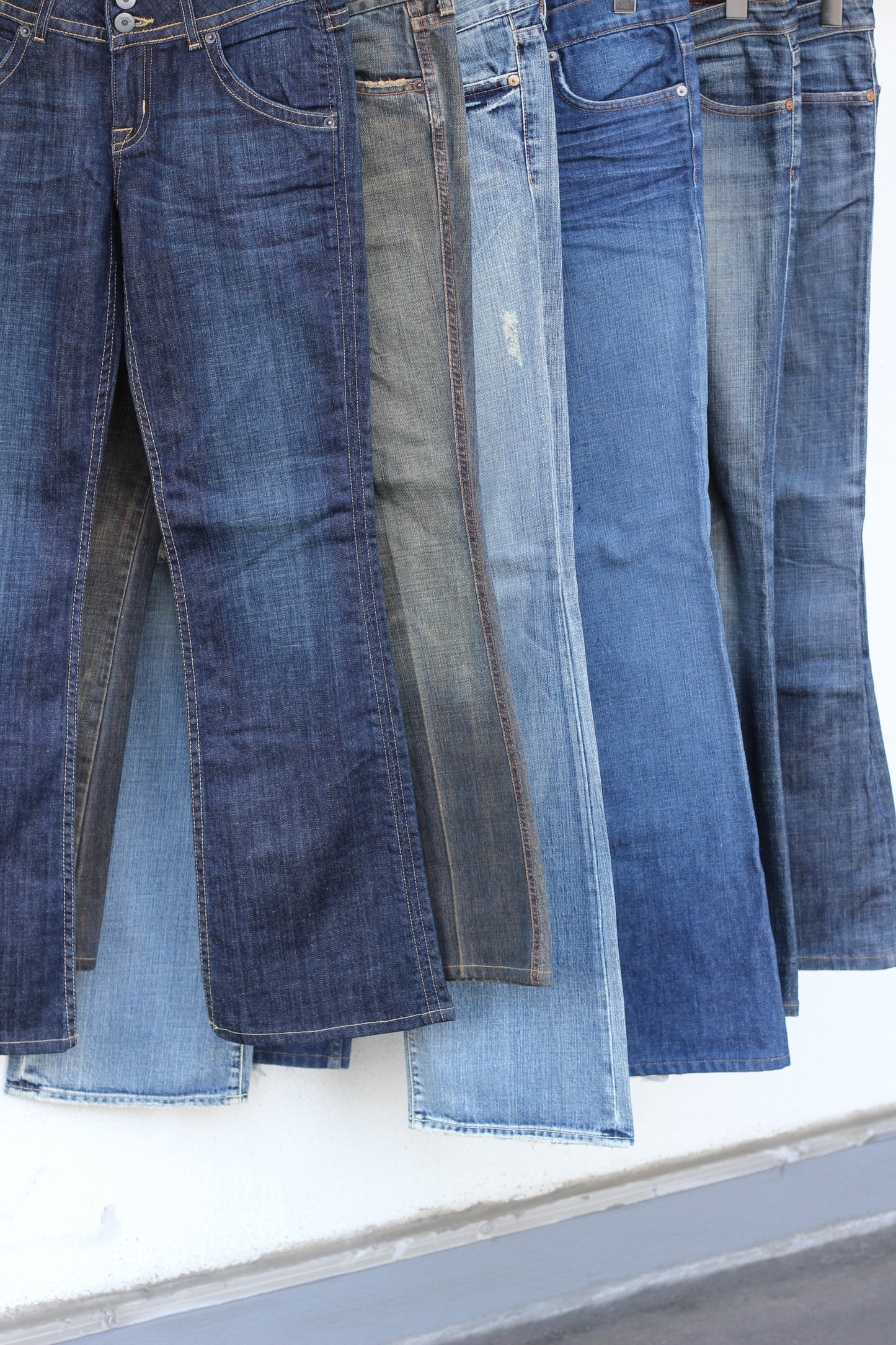 Y2K import flare denim pants x6点