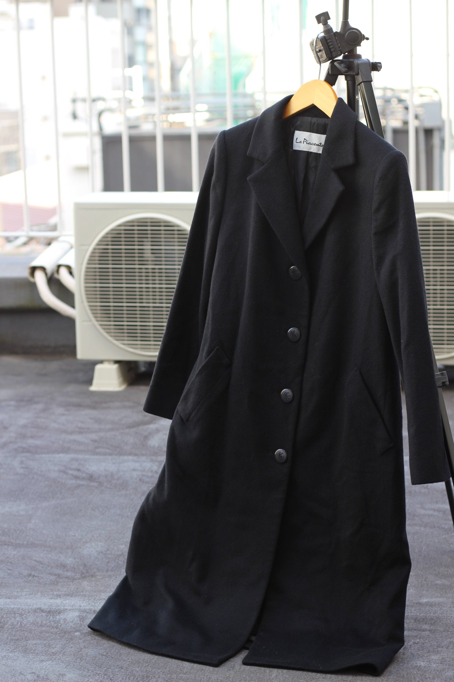 Women's Black Cashmere100% Long Coat x5点