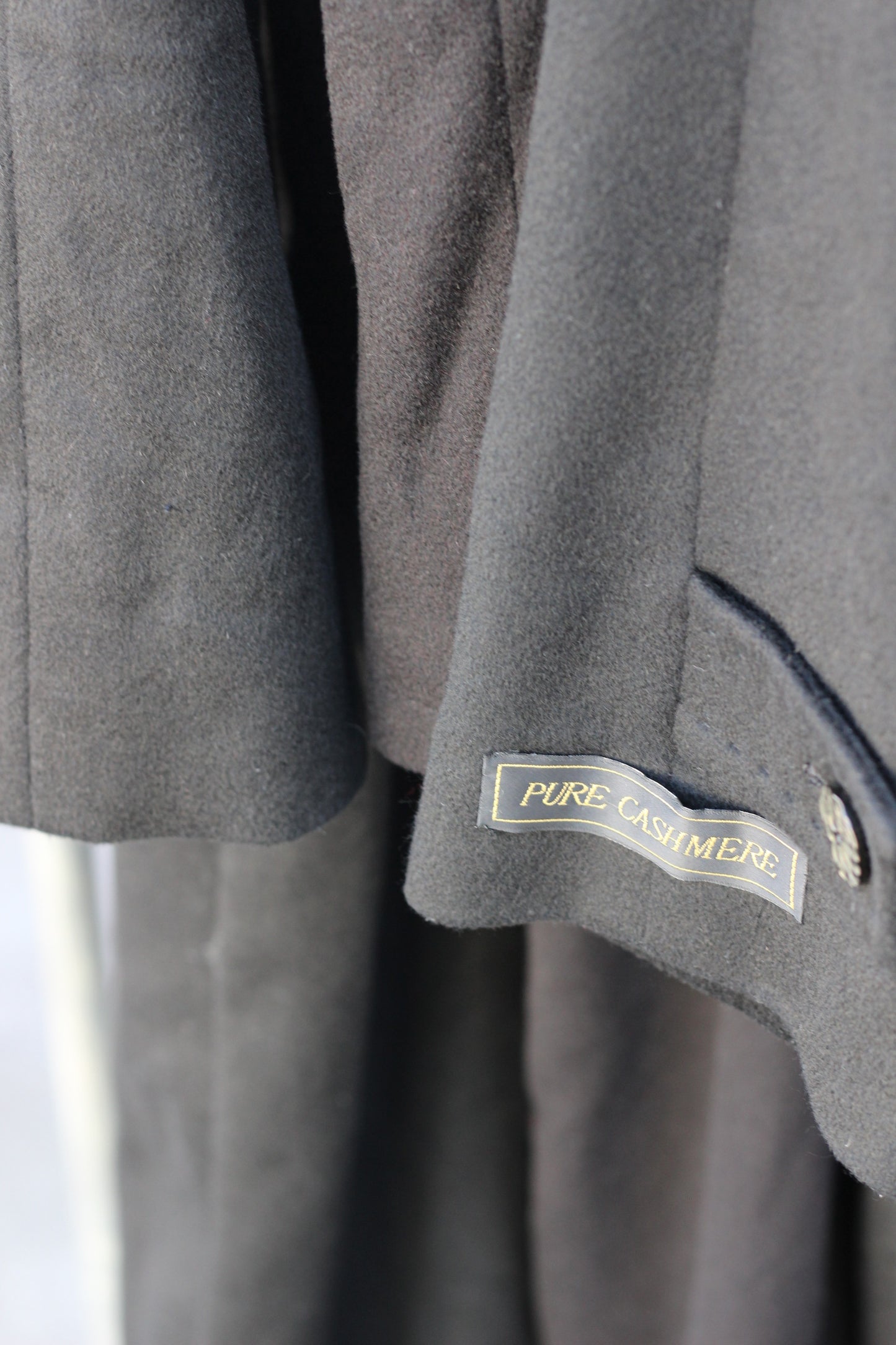 Women's Black Cashmere100% Long Coat x5点