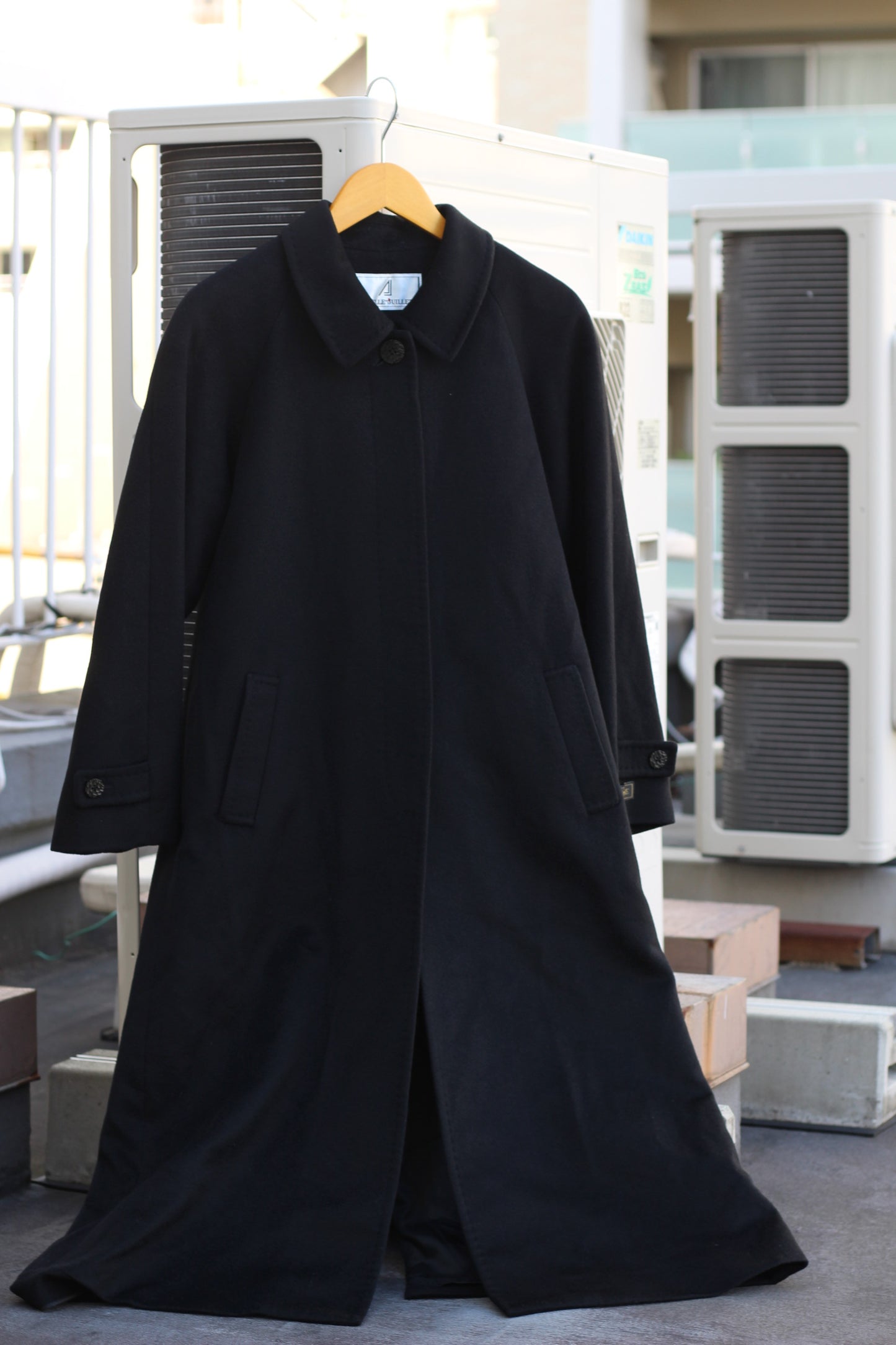 Women's Black Cashmere100% Long Coat x5点