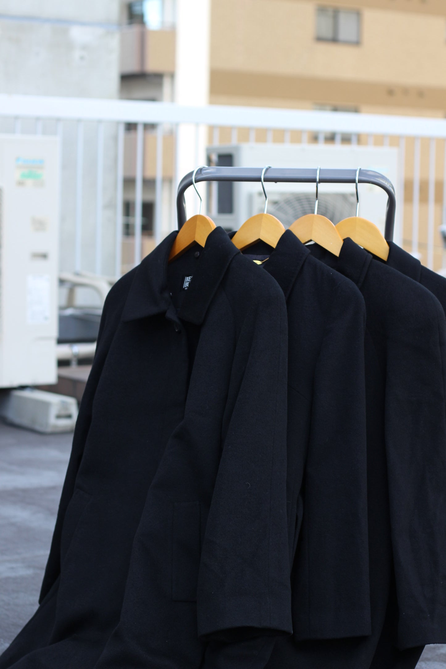 Women's Black Cashmere100% Long Coat x4点