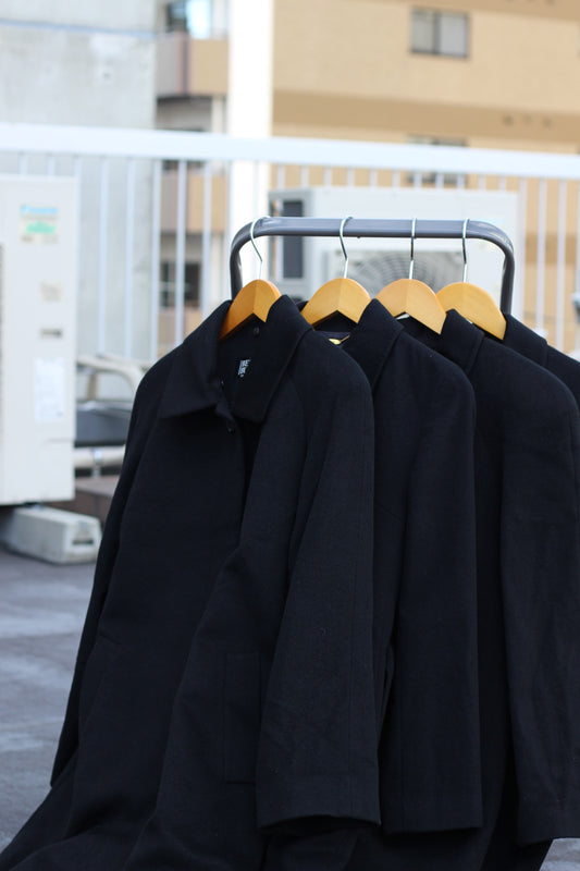Women's Black Cashmere100% Long Coat x4点