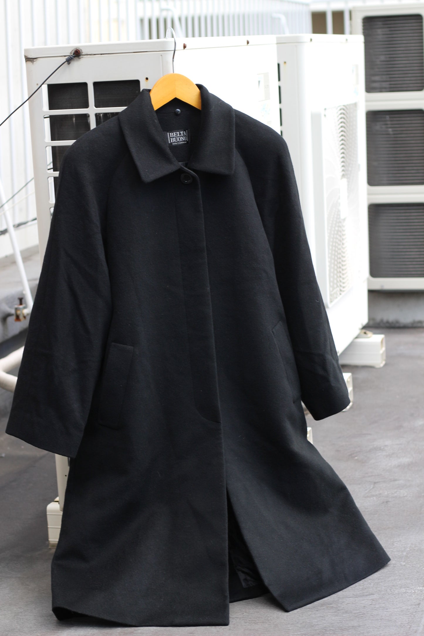 Women's Black Cashmere100% Long Coat x4点