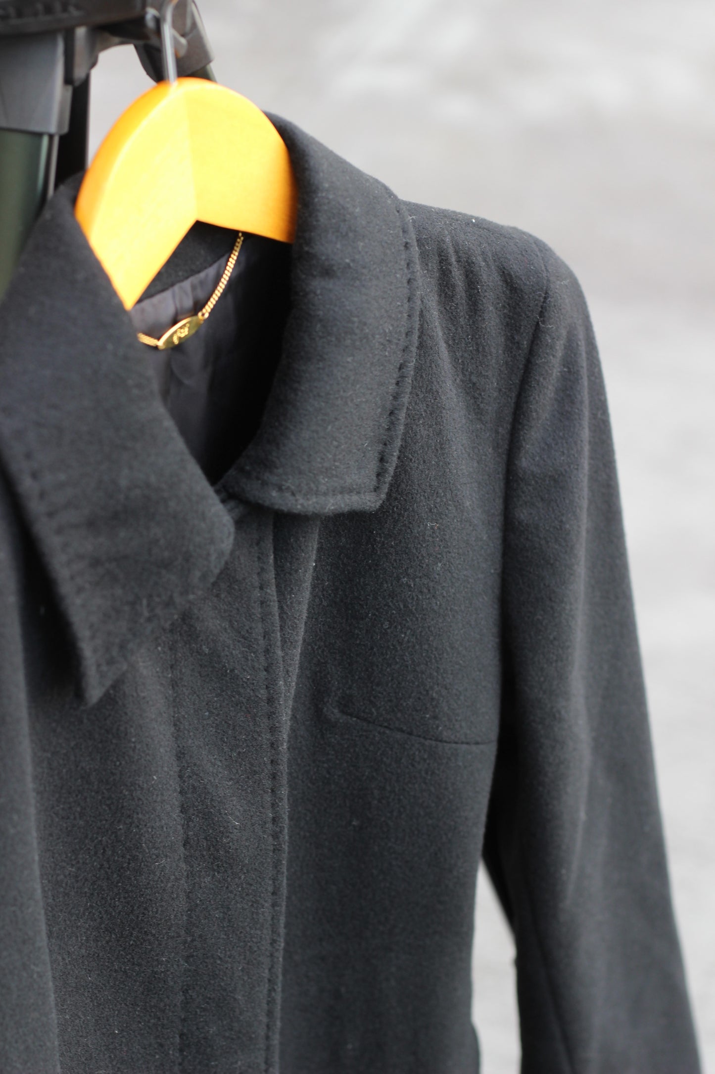 Women's Black Cashmere100% Long Coat x4点