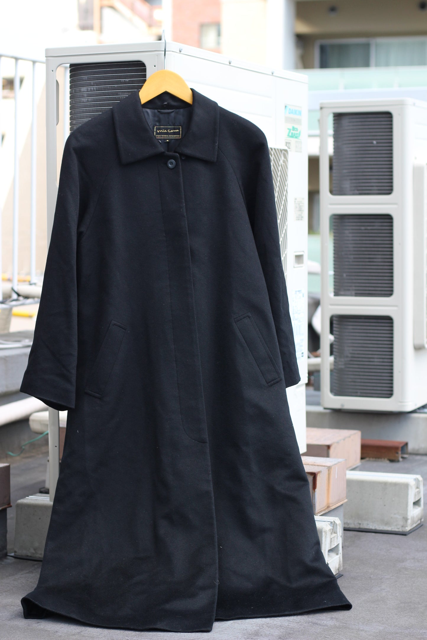 Women's Black Cashmere100% Long Coat x4点