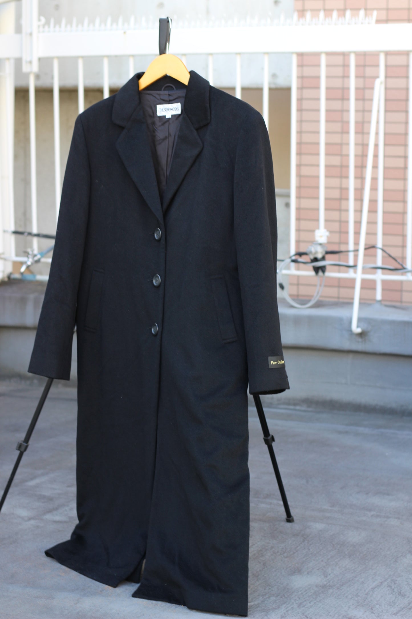 Women's Black Cashmere100% Chester Long Coat x3点