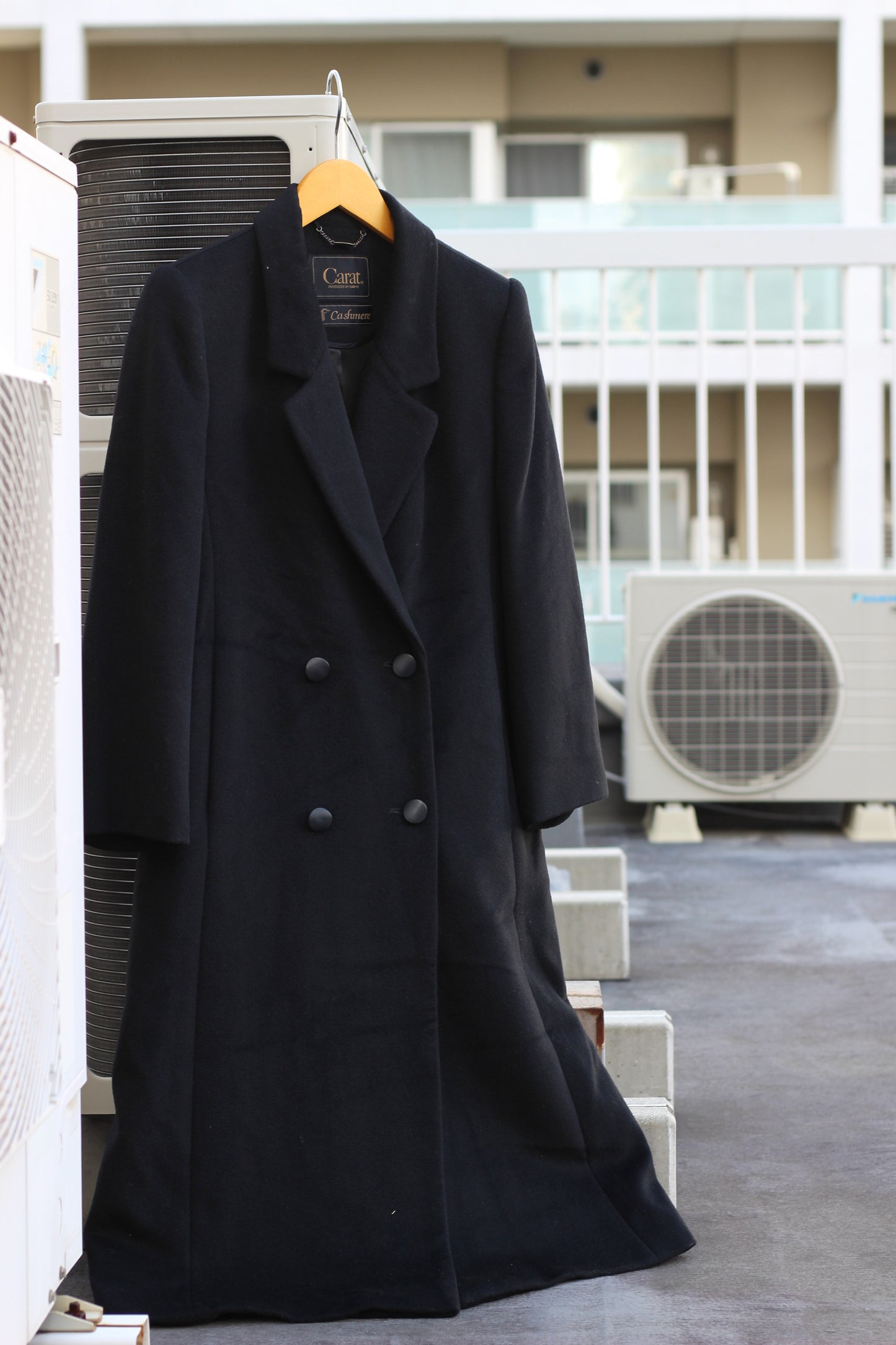 Women's Black Cashmere100% Chester Long Coat x3点