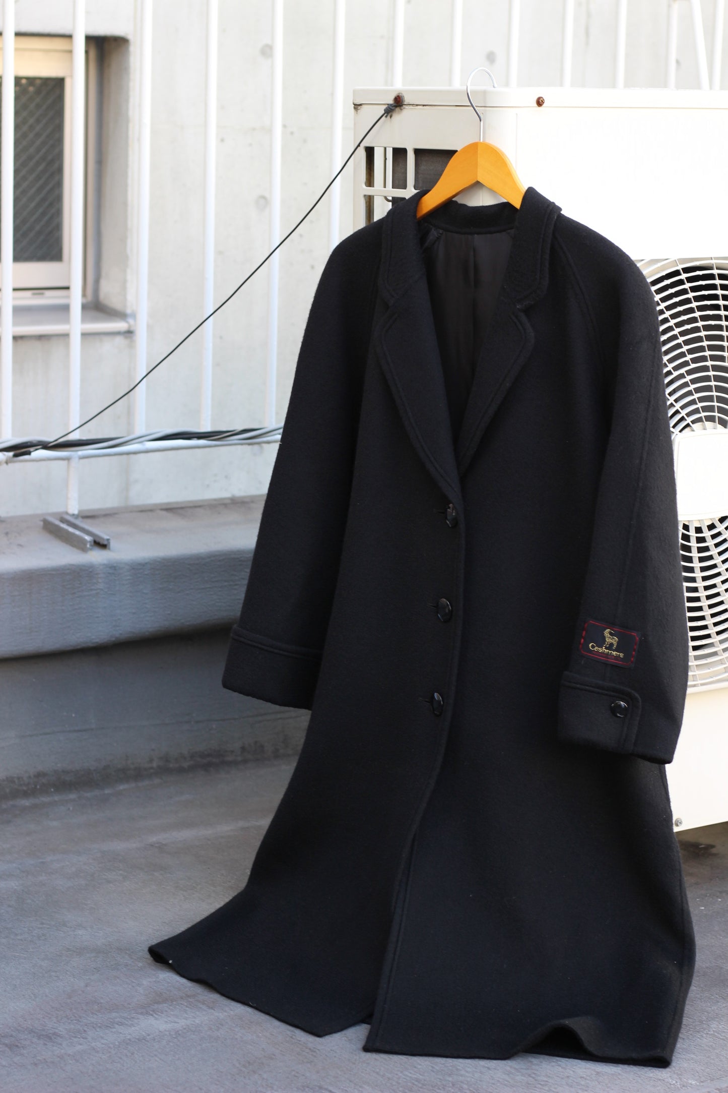 Women's Black Cashmere100% Chester Long Coat x3点