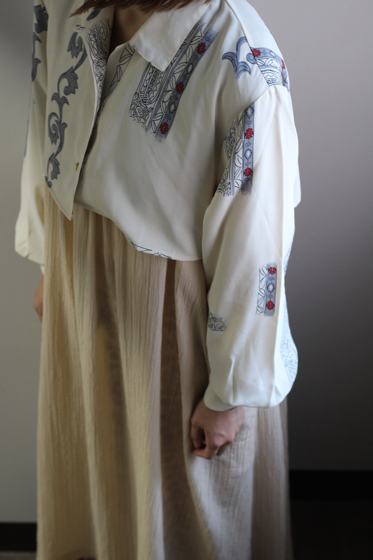 Remake Vintage Design Short Blouse x5点