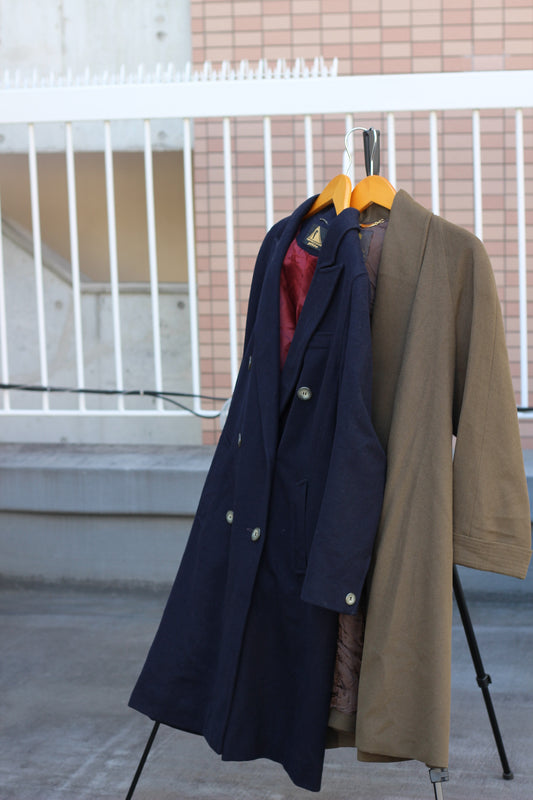 Women's Vintage Made In Italy & UK Cashmere100% Coat x2点