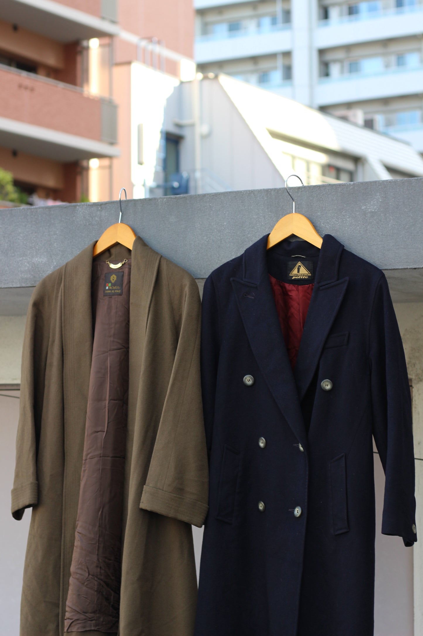 Women's Vintage Made In Italy & UK Cashmere100% Coat x2点