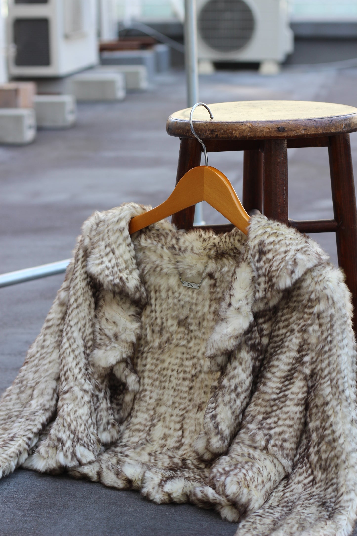 Vintage White Fur Jacket x3点